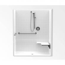 Aquatic AC003585-X2LB-WH - F1604P Alcove Shower