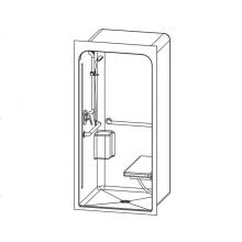 Aquatic AC003678-X2LBSL-WH - 3636BFSMA Alcove Shower