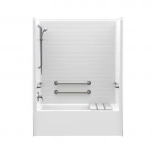 Aquatic AC003452-X4HBR-WH - F6032STT 60 x 32 AcrylX Alcove Right Hand Drain One-Piece Tub Shower in White