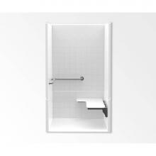 Aquatic AC003584-X2LBL-WH - F1424P Alcove Shower