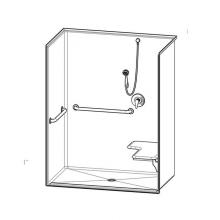 Aquatic AC003674-XCALR-WH - 1603BFSTCA Alcove Shower