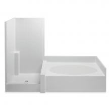 Aquatic 102422PRWP-WH - Darsey 10242 2-Pc Gelcoat Tub & Shwr Whirlpool Suite