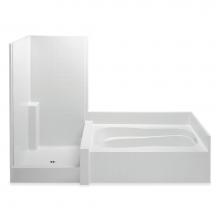 Aquatic 102HG2PLWP-WH - Darsey 102Hg 2-Pc Gelcoat Tub & Shwr Whirlpool Suite