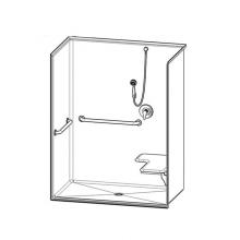 Aquatic AC003676-XCALR-WH - 1603BFSBCA Alcove Shower