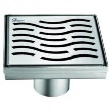 Dawn LHG050504MB - Shower square drain 14G, 304 type stainless steel, matte black finish: 5-1/4''L x 5-1/4&