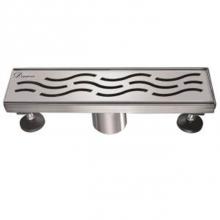 Dawn LHG120304MB - Shower linear drain--14G, 304type stainless steel, matte black finish: 12''Lx3'&apo