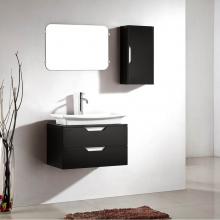 Dawn REC261715-06 - Dawn® Wall mounted MDF in matt black finish cabinet and two soft closing drawers