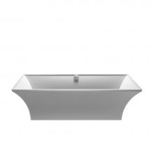 MTI Baths S137A-WH-GL - Intarcia Sculpturestone Freestanding Soaker - Gloss White (67X40)