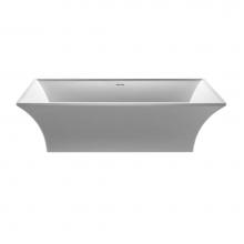 MTI Baths S137AGL-WH - Intarcia Sculpturestone Freestanding Soaker - Gloss White (67X40)