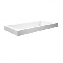 MTI Baths S161AGL-WH - Maddux Sculpturestone Drop In/Undermount Soaker - Gloss White (65.375X31)