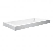 MTI Baths S162AGL-WH - Maddux Sculpturestone Drop In/Undermount Soaker - Gloss White (58.5X31)