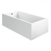 MTI Baths S187A1 - ANDREA 20A ACRYLIC CXL SCULPTED 1 SIDE SOAKER - WHITE (54X36)