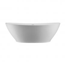 MTI Baths AST194-WH-GL - Elise Sculpturestone Freestanding Integral Pedestal Air Bath - Gloss White (63X32)