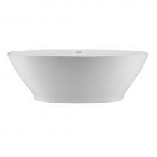 MTI Baths AST197-WH-MT - ALISSA SCULPTURESTONE FREESTANDING/UNDERMOUNT AIR BATH - MATTE WHITE (61.75X32.25)