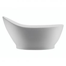 MTI Baths S199A-WH-GL - Savoy Sculpturestone Freestanding Soaker Without Pedestal - Gloss White (65X34.25)