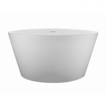 MTI Baths S211RGL-WH - HALO SCULPTURESTONE FREESTANDING ROUND ROLLED TOP RIM SOAKER- GLOSS WHITE (52 X52)