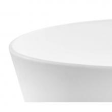 MTI Baths S220CF-WH-MT - ELENA SCULPTURESTONE FREESTANDING FLAT RIM W/CRADLE SOAKER - MATTE WHITE (65X32)