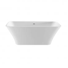 MTI Baths S221GL-WH - ADDISON 4 SCULPTURESTONE FREESTANDING/UNDERMOUNT SOAKER - GLOSS WHITE (65.75X35.375)