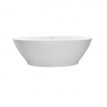 MTI Baths S231GL-WH - ALISSA SCULPTURESTONE FREESTANDING SOAKER - GLOSS WHITE (64.75X33.5)