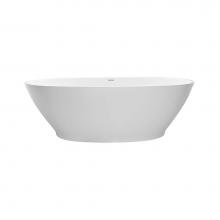 MTI Baths S234GL-WH - ALISSA SCULPTURESTONE FREESTANDING SOAKER - GLOSS WHITE (66.25X35.75)