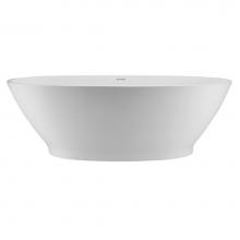 MTI Baths AST236-WH-MT - ALISSA SCULPTURESTONE FREESTANDING AIR BATH - MATTE WHITE (72.5X42)