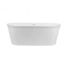 MTI Baths AST240GL-WH - Blake Sculpturestone Freestanding Air Bath - Gloss White (66X32)