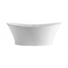 MTI Baths S242GL-WH - MALLORY SCULPTURESTONE SOAKER - GLOSS WHITE (66X35.25)