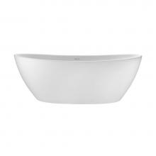 MTI Baths S243AGL-WH - ELISE SCULPTURESTONE FREESTANDING SOAKER - GLOSS WHITE (73X37)