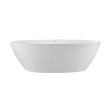 MTI Baths S247AGL-WH - ALISSA SCULPTURESTONE FREESTANDING/UNDERMOUNT SOAKER - GLOSS WHITE (62X32)