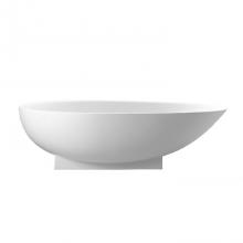 MTI Baths S259GL-WH - Alva Sculpturestone Freestanding Soaker - Gloss White (74X36)