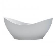 MTI Baths S273GL-WH - JULIET SCULPTURESTONE FREESTANDING SOAKER - GLOSS WHITE (66x32.5)