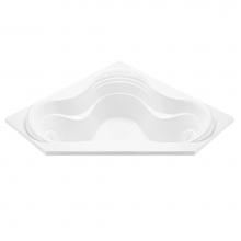 MTI Baths ASTM36-WH - CAYMAN 4 ACRYLIC CXL DROP IN CORNER AIR BATH/MICROBUBBLES - WHITE (59.875X59.875)