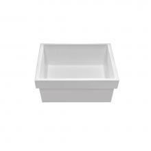 MTI Baths MTCS761GL-WH - CONTINUUM SQUARE SCULPTURESTONE SEMI-RECESSED - GLOSS WHITE (15.75X15.75)