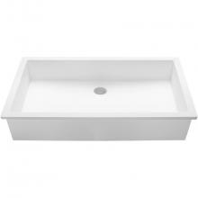 MTI Baths MTCS766GL-WH - PETRA 13 SCULPTURESTONE UNDERMOUNT - GLOSS WHITE (26X16)