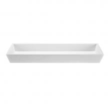 MTI Baths MTCS732-WH-GL - 48X14 GLOSS WHITE ESS SINK-PETRA DOUBLE