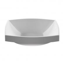 MTI Baths MTCS737GL-WH - ADRIAN SCULPTURESTONE SEMI-RECESSED - GLOSS WHITE (23.75X17.625)
