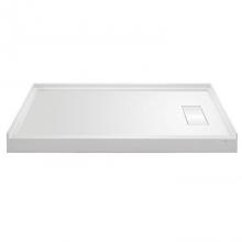 MTI Baths SB6036SOHD-LH-BI - 6036  Acrylic Cxl Lh Offset Hidden Drain 3-Sided Integral Tile Flange - Biscuit