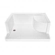 MTI Baths SB6042SEATBORH - 60X42 Bo Seated Shwr Rh Drain