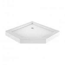 MTI Baths SB36NA-BO - 36X36 Neo Angle Bone Center Drain Shower Base W/ 2-Sided Integral Tile Flange