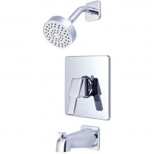 Olympia T-2390 - TUB and SHWR TRIM SET-LVR HDL COMBO DVR TUB SPT W/ESCUTCHEON SINGLE FUNC SHWR-CP