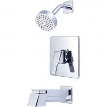 Olympia T-2396 - TUB and SHWR TRIM SET-LVR HDL EXT. COMBO DVR TUB SPT W/ESCUTCHEON SINGLE FUNC SHWR-CP