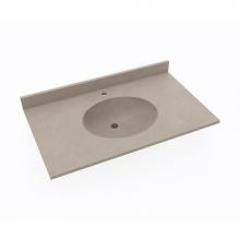 Swan VT01937.218 - VT1B1937 Ellipse 19 x 37 Single Bowl Vanity Top in Limestone