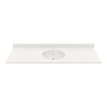 Swan VC02261.221 - VC1B2261 Ellipse 22 x 61 Single Bowl Vanity Top in Carrara