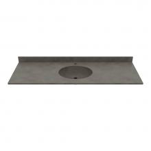 Swan VC02261.209 - VC1B2261 Ellipse 22 x 61 Single Bowl Vanity Top in Charcoal Gray