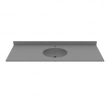 Swan VC02261.203 - VC1B2261 Ellipse 22 x 61 Single Bowl Vanity Top in Ash Gray