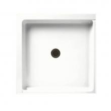 Swan FD03636MD.037 - R-36DTF 36 x 36 Veritek Alcove Shower Pan with Center Drain in Bone