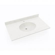 Swan VT01937.221 - VT1B1937 Ellipse 19 x 37 Single Bowl Vanity Top in Carrara