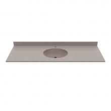 Swan VC02261.212 - VC1B2261 Ellipse 22 x 61 Single Bowl Vanity Top in Clay