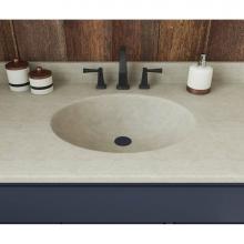 Swan VT02249.218 - VT1B2249 Ellipse 22 x 49 Single Bowl Vanity Top in Limestone