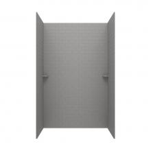 Swan STMK963662.203 - STMK96-3662 36 x 62 x 96 Swanstone® Classic Subway Tile Glue up Shower Wall Kit in Ash Gray